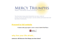 Tablet Screenshot of mercytriumphs.org